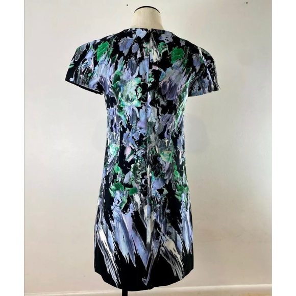 Milly Chloe Dress Painted Floral Sheath V Neck - Picture 7 of 11